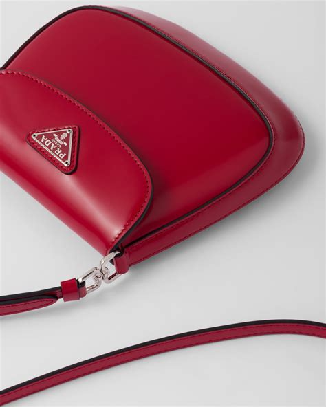 brushed leather mini-pouch prada